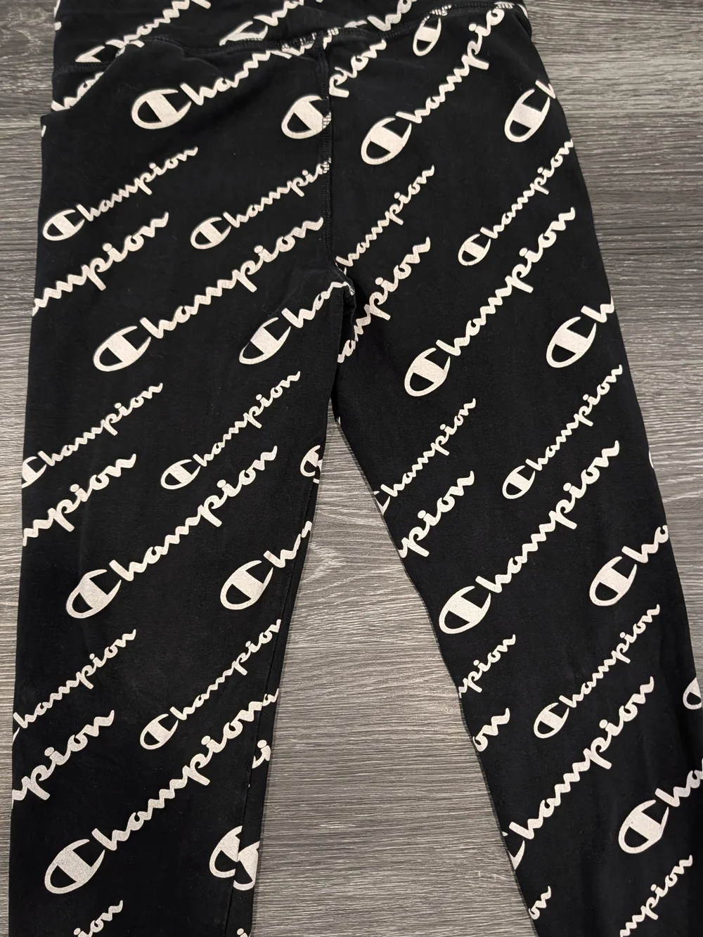 Champion Kids Black Logo Leggings